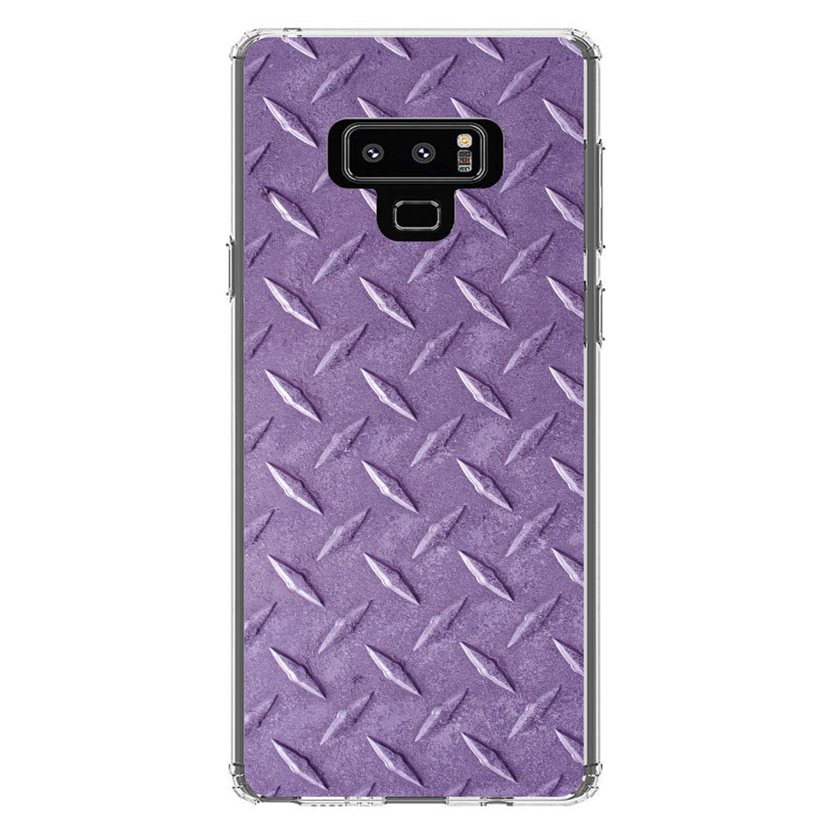 Purple Diamond Plate Steel Image Print Clear Shockproof iPhone Case, view 11