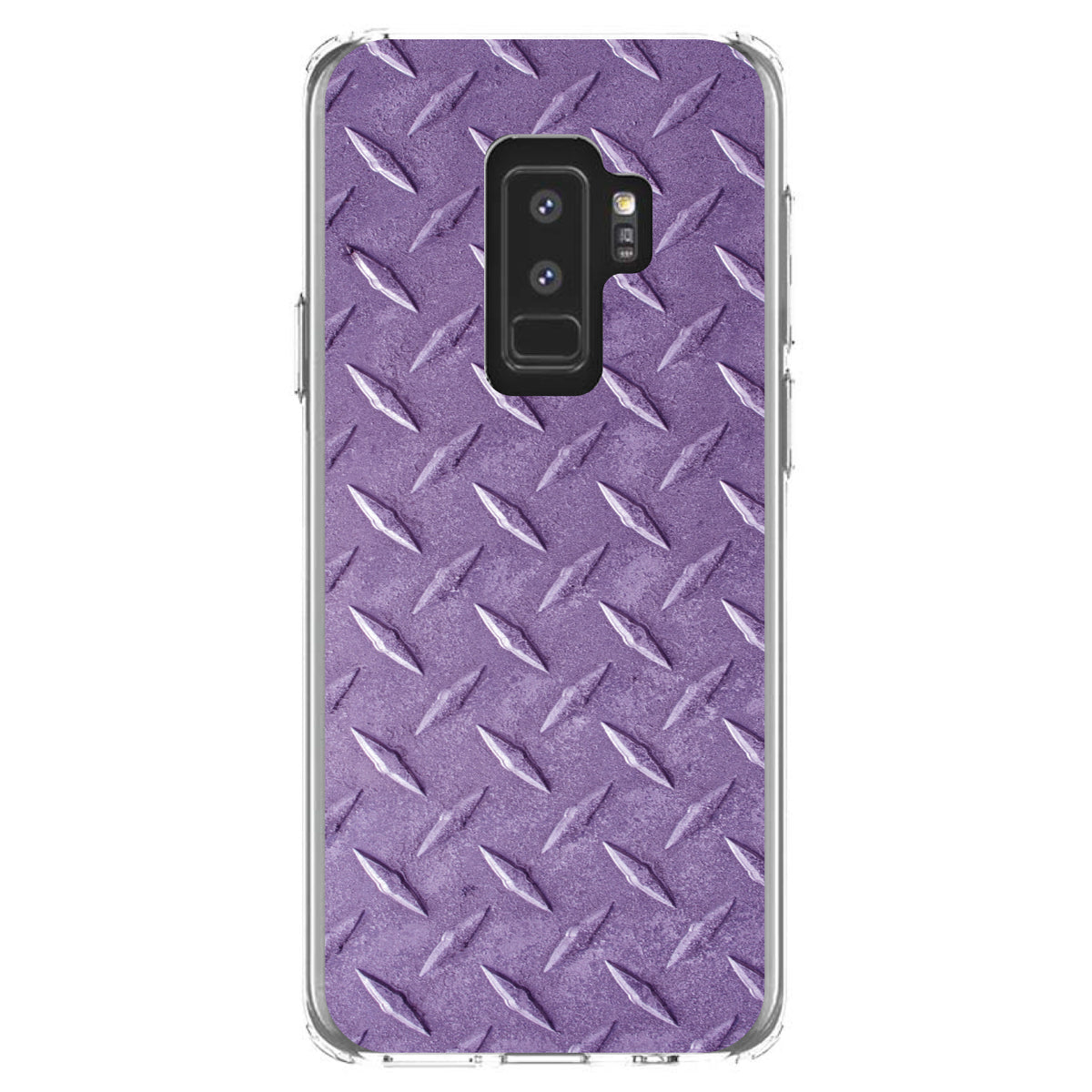 Purple Diamond Plate Steel Image Print Clear Shockproof iPhone Case, view 20
