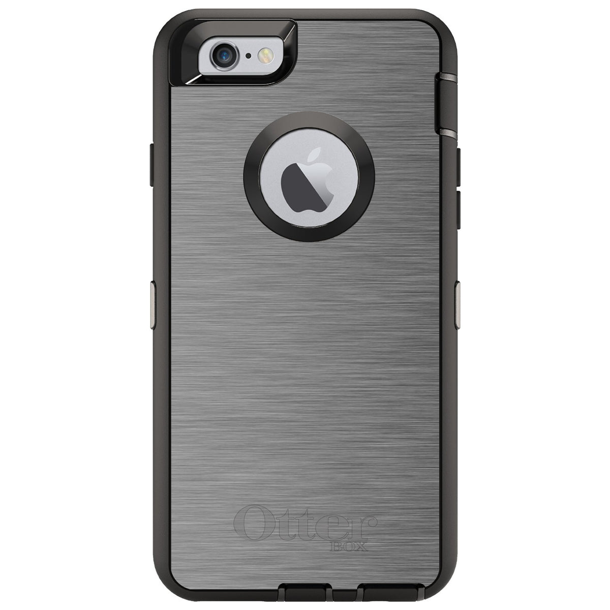 Grey Silver Stainless Steel Print OtterBox Defender Case for iPhone & Galaxy, view 4