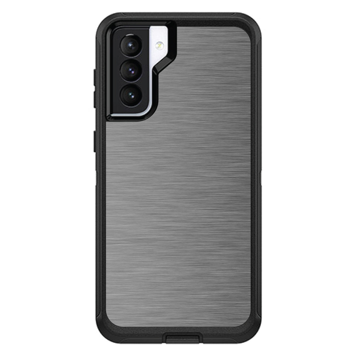 Grey Silver Stainless Steel Print OtterBox Defender Case for iPhone & Galaxy, view 5