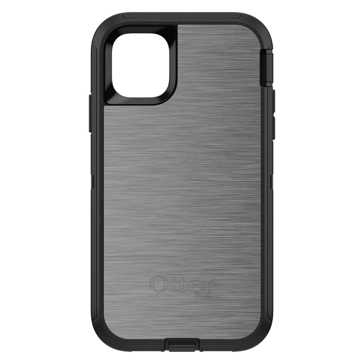 Grey Silver Stainless Steel Print OtterBox Defender Case for iPhone & Galaxy, view 2