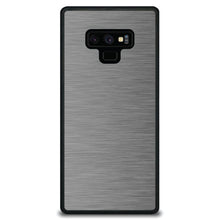 DistinctInk® Hard Plastic Snap-On Case for Apple iPhone or Samsung Galaxy - Grey Silver Stainless Steel Print Print