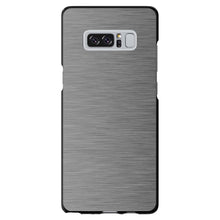 DistinctInk® Hard Plastic Snap-On Case for Apple iPhone or Samsung Galaxy - Grey Silver Stainless Steel Print Print