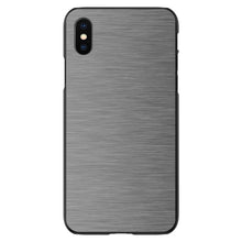 DistinctInk® Hard Plastic Snap-On Case for Apple iPhone or Samsung Galaxy - Grey Silver Stainless Steel Print Print