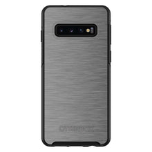 DistinctInk™ OtterBox Symmetry Series Case for Apple iPhone / Samsung Galaxy / Google Pixel - Grey Silver Stainless Steel Print Print