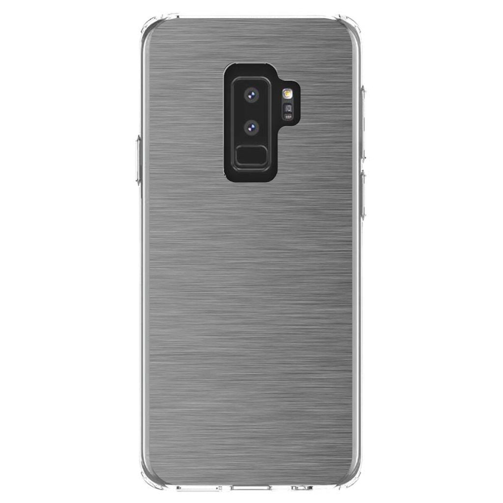Grey Silver Stainless Steel Image Print Clear Shockproof iPhone Case, view 20