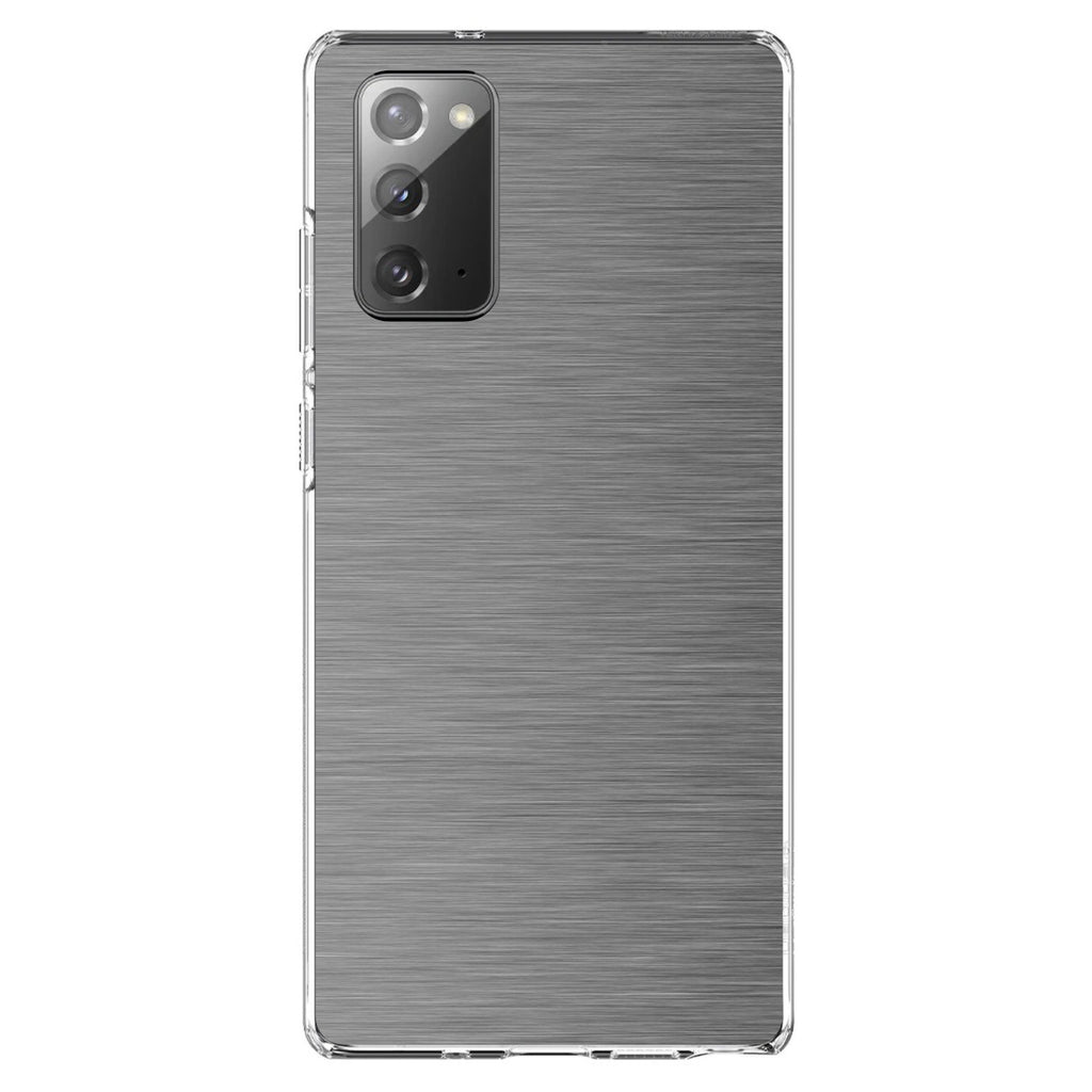 Grey Silver Stainless Steel Image Print Clear Shockproof iPhone Case, view 7