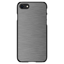DistinctInk® Hard Plastic Snap-On Case for Apple iPhone or Samsung Galaxy - Grey Silver Stainless Steel Print Print