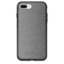 DistinctInk™ OtterBox Symmetry Series Case for Apple iPhone / Samsung Galaxy / Google Pixel - Grey Silver Stainless Steel Print Print