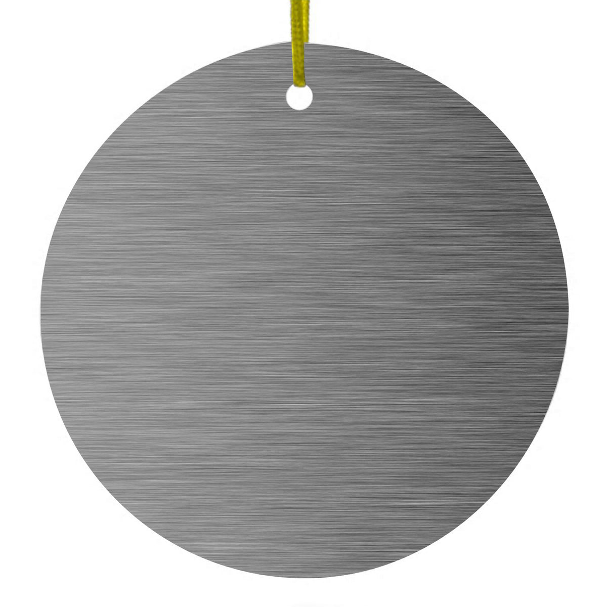 Grey Silver Stainless Steel Image Print Ceramic Ornament