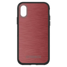 DistinctInk™ OtterBox Symmetry Series Case for Apple iPhone / Samsung Galaxy / Google Pixel - Red Stainless Steel Print