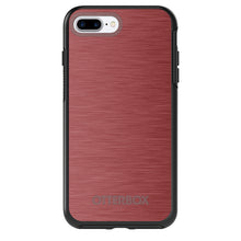 DistinctInk™ OtterBox Symmetry Series Case for Apple iPhone / Samsung Galaxy / Google Pixel - Red Stainless Steel Print