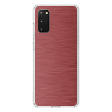 DistinctInk® Clear Shockproof Hybrid Case for Apple iPhone / Samsung Galaxy / Google Pixel - Red Stainless Steel Image Print