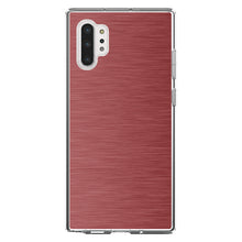 DistinctInk® Clear Shockproof Hybrid Case for Apple iPhone / Samsung Galaxy / Google Pixel - Red Stainless Steel Image Print