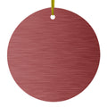 Red Stainless Steel Image Print Ceramic Ornament