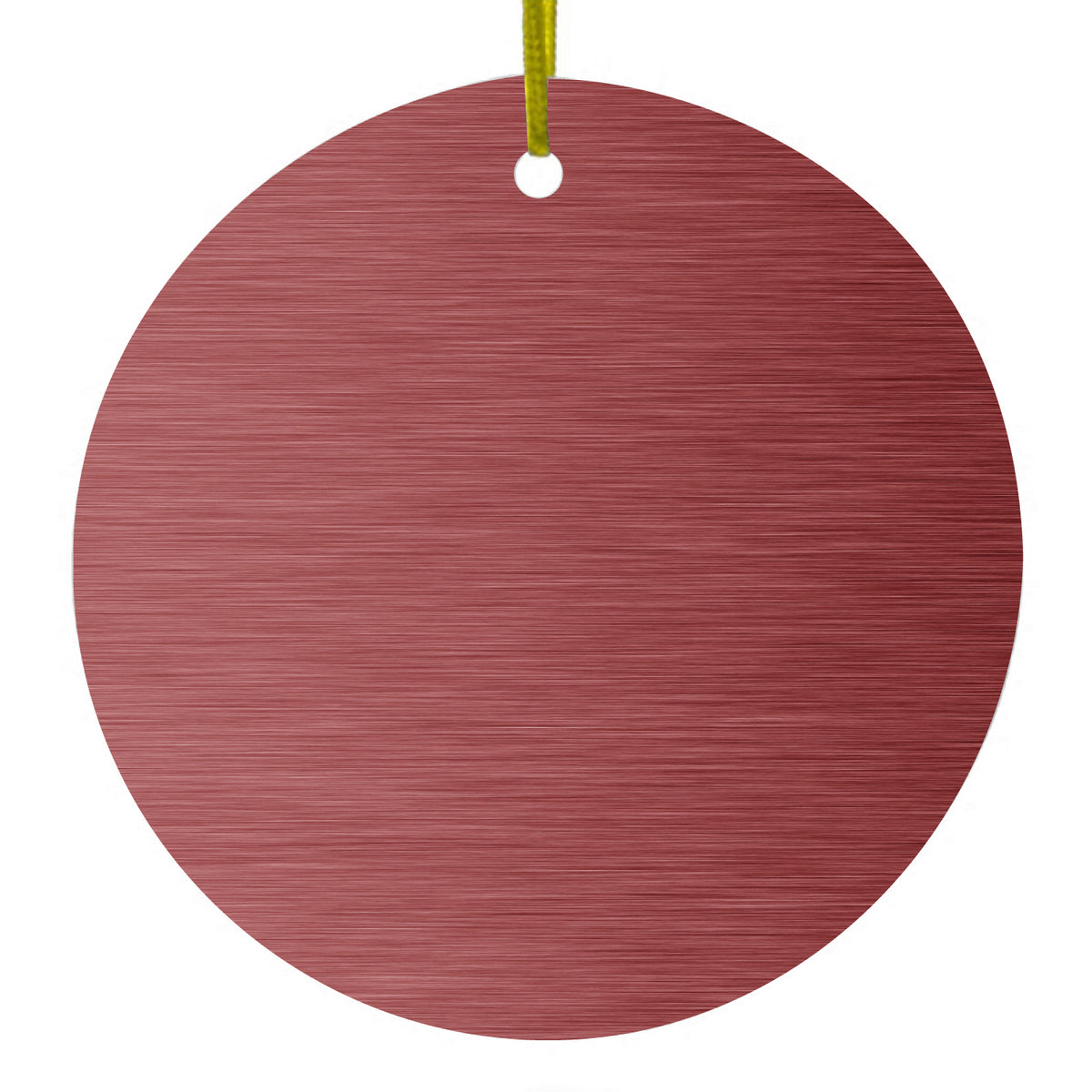 Red Stainless Steel Image Print Ceramic Ornament