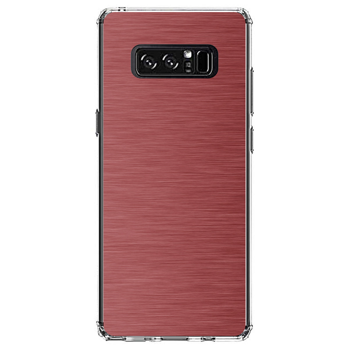 Red Stainless Steel Image Print Clear Shockproof iPhone Case, view 12
