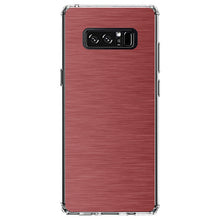 DistinctInk® Clear Shockproof Hybrid Case for Apple iPhone / Samsung Galaxy / Google Pixel - Red Stainless Steel Image Print