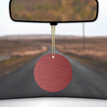 DistinctInk® Hanging Ceramic Christmas Tree Ornament with Gold String - Great Gift / Present - 2 3/4 inch Diameter - Red Stainless Steel Image Print