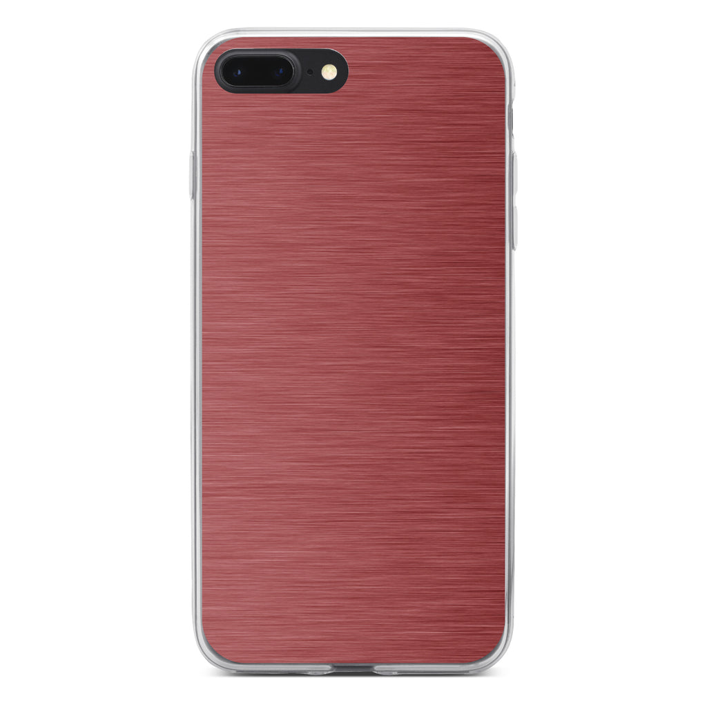 Red Stainless Steel Image Print Clear Shockproof iPhone Case, view 6