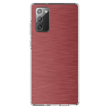 DistinctInk® Clear Shockproof Hybrid Case for Apple iPhone / Samsung Galaxy / Google Pixel - Red Stainless Steel Image Print