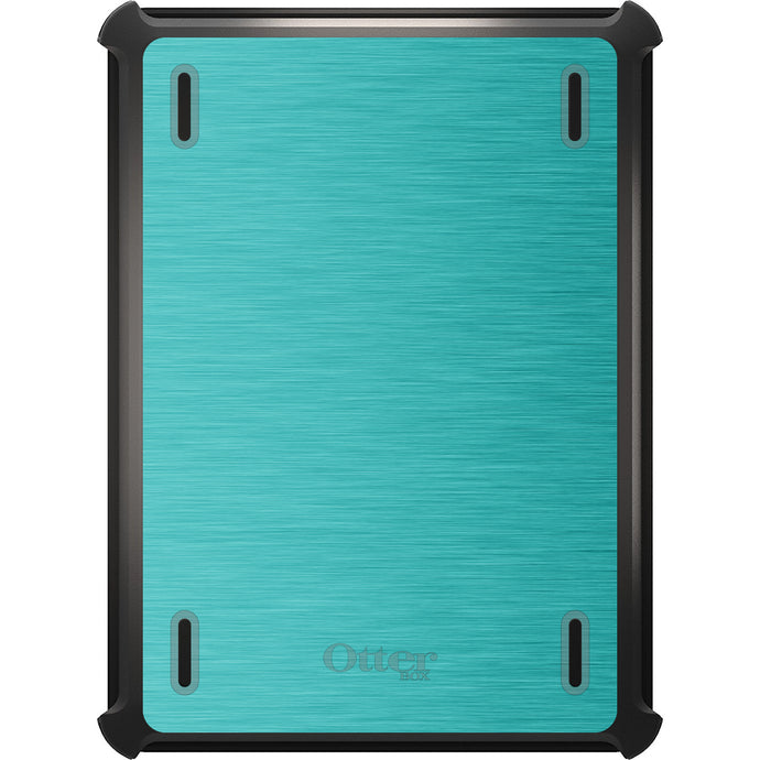 DistinctInk™ OtterBox Defender Series Case for Apple iPad / iPad Pro / iPad Air / iPad Mini - Teal Stainless Steel Print