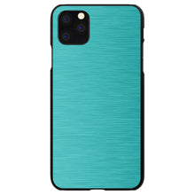 DistinctInk® Hard Plastic Snap-On Case for Apple iPhone or Samsung Galaxy - Teal Stainless Steel Print