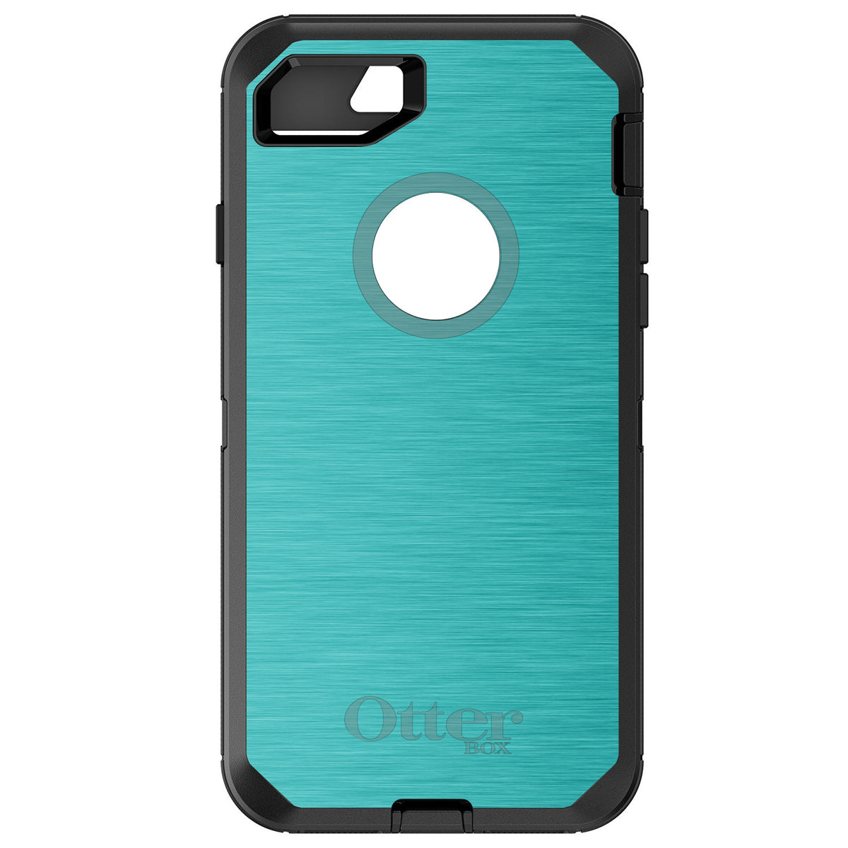 Teal Stainless Steel Print OtterBox Defender Case for iPhone & Galaxy