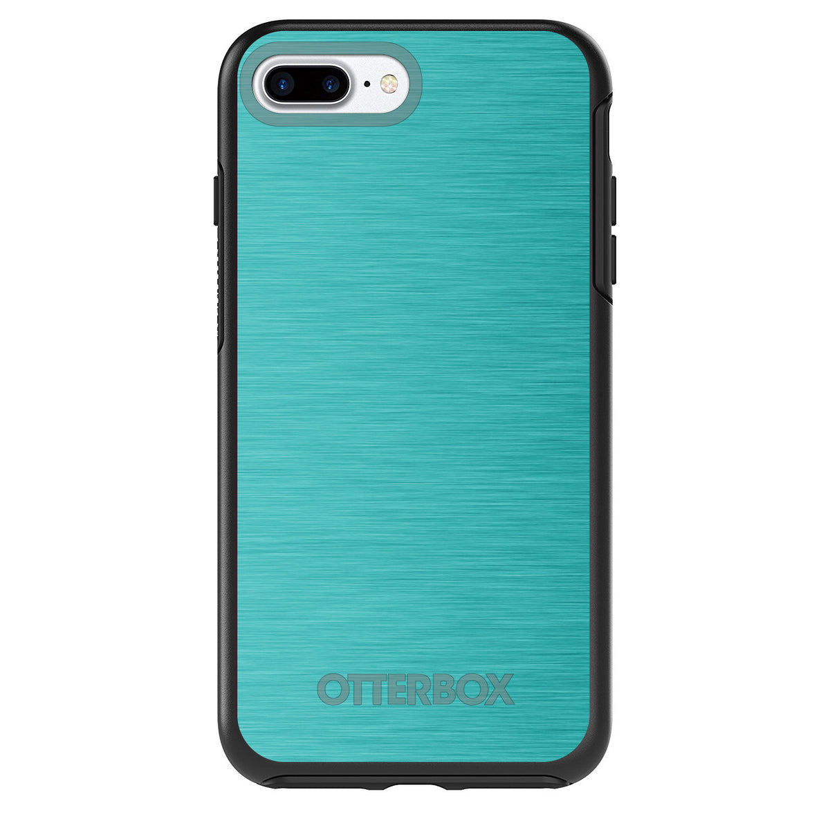 Teal Stainless Steel Print OtterBox Symmetry Case for iPhone & Galaxy, view 2