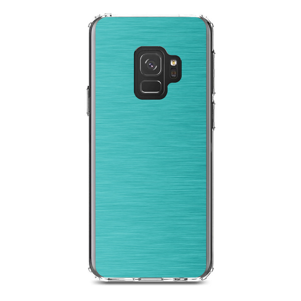 Teal Stainless Steel Image Print Clear Shockproof iPhone Case, view 19