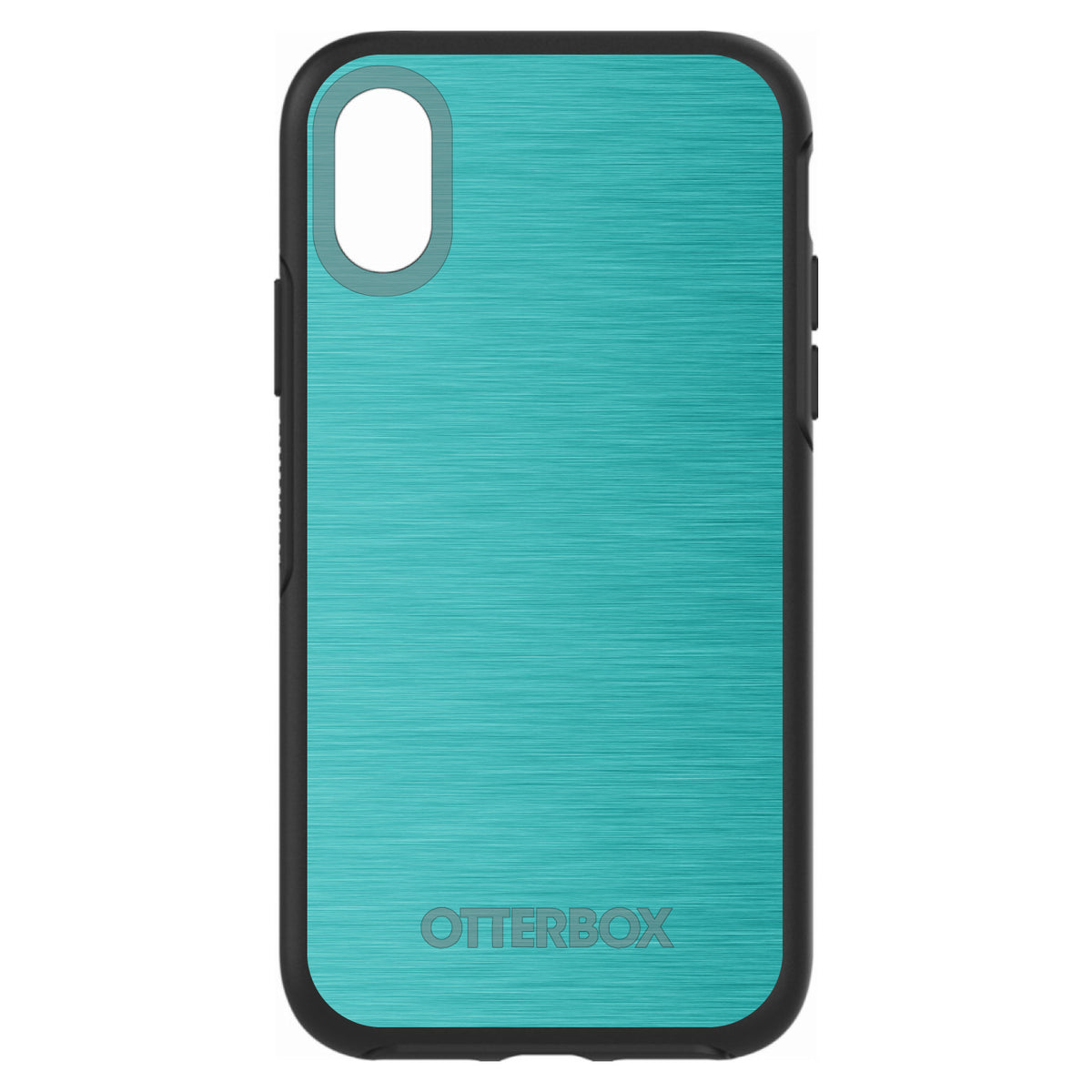 Teal Stainless Steel Print OtterBox Symmetry Case for iPhone & Galaxy, view 4