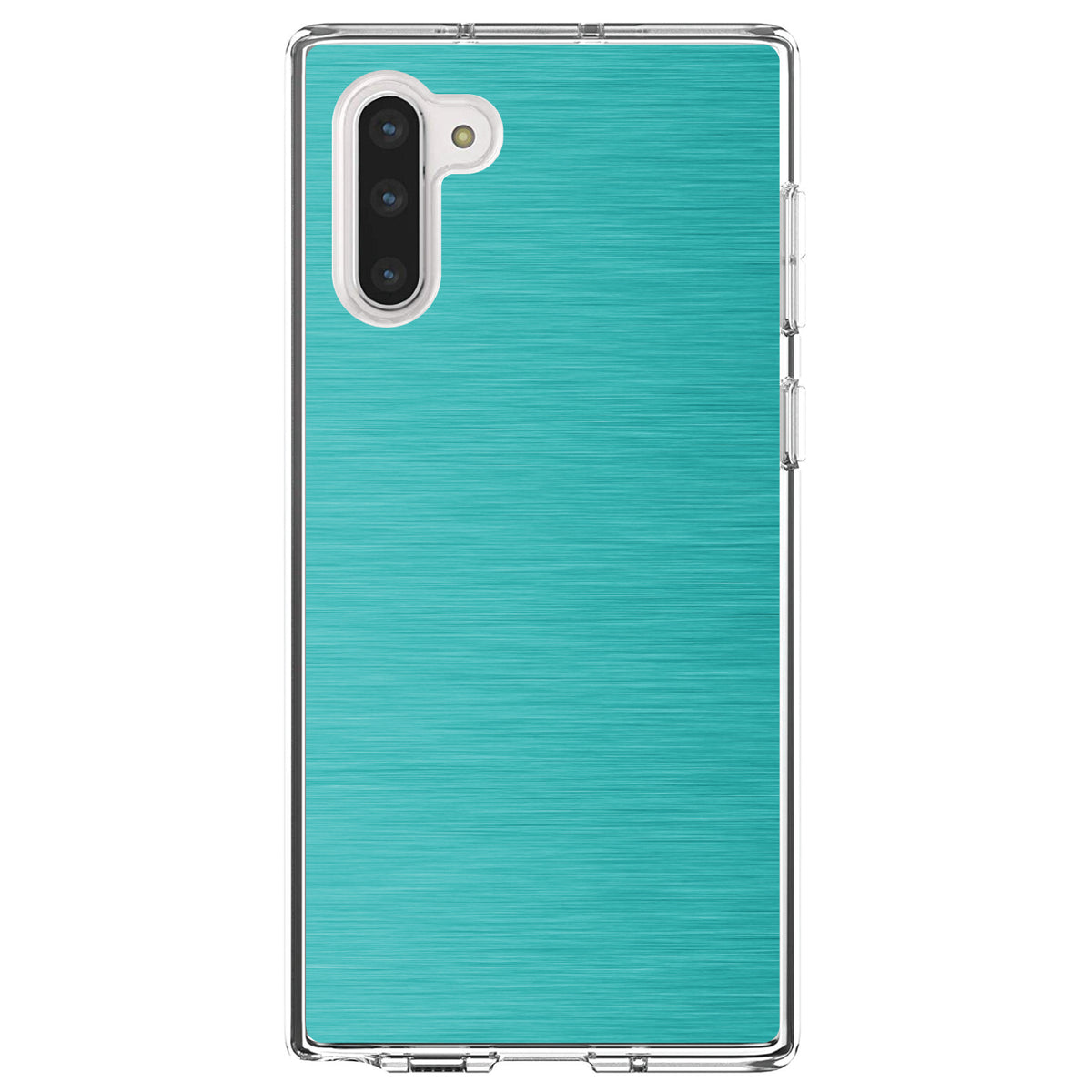 Teal Stainless Steel Image Print Clear Shockproof iPhone Case, view 9