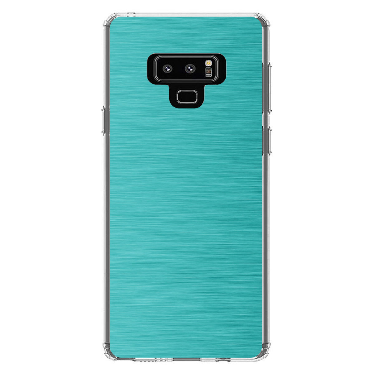 Teal Stainless Steel Image Print Clear Shockproof iPhone Case, view 11