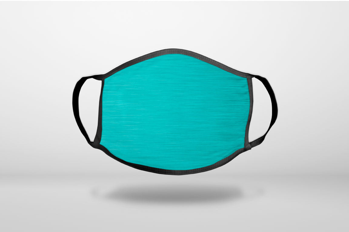 Teal Stainless Steel Image Print - 3-Ply Reusable Soft Face Mask Covering, Unisex, Cotton Inner Layer