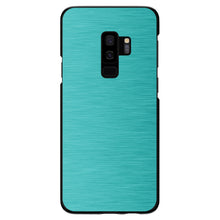 DistinctInk® Hard Plastic Snap-On Case for Apple iPhone or Samsung Galaxy - Teal Stainless Steel Print