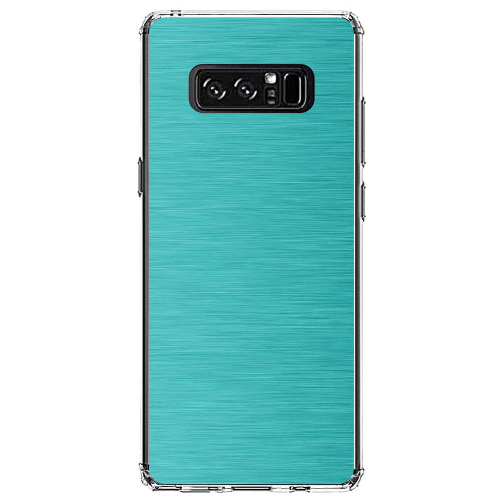 Teal Stainless Steel Image Print Clear Shockproof iPhone Case, view 12