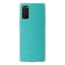 DistinctInk® Clear Shockproof Hybrid Case for Apple iPhone / Samsung Galaxy / Google Pixel - Teal Stainless Steel Image Print