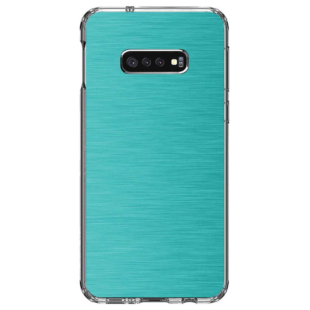 Teal Stainless Steel Image Print Clear Shockproof iPhone Case, view 18