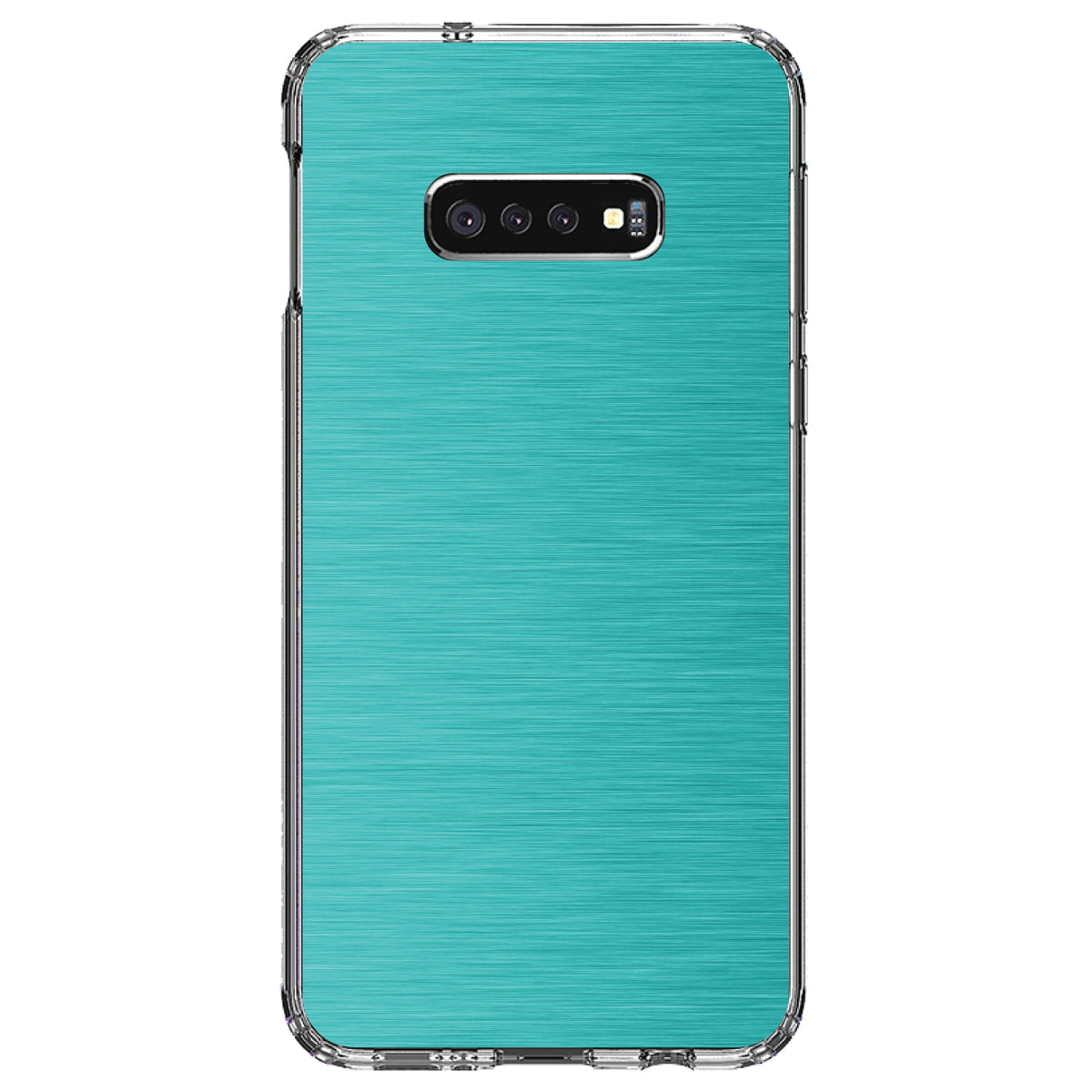 Teal Stainless Steel Image Print Clear Shockproof iPhone Case, view 18