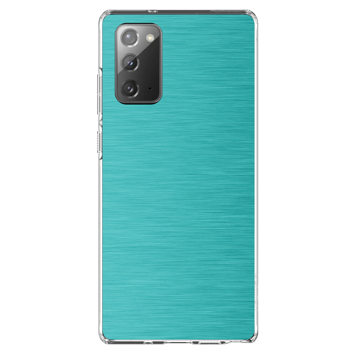 Teal Stainless Steel Image Print Clear Shockproof iPhone Case, view 8