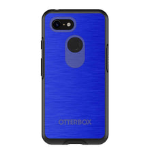 DistinctInk™ OtterBox Symmetry Series Case for Apple iPhone / Samsung Galaxy / Google Pixel - Blue Stainless Steel Print