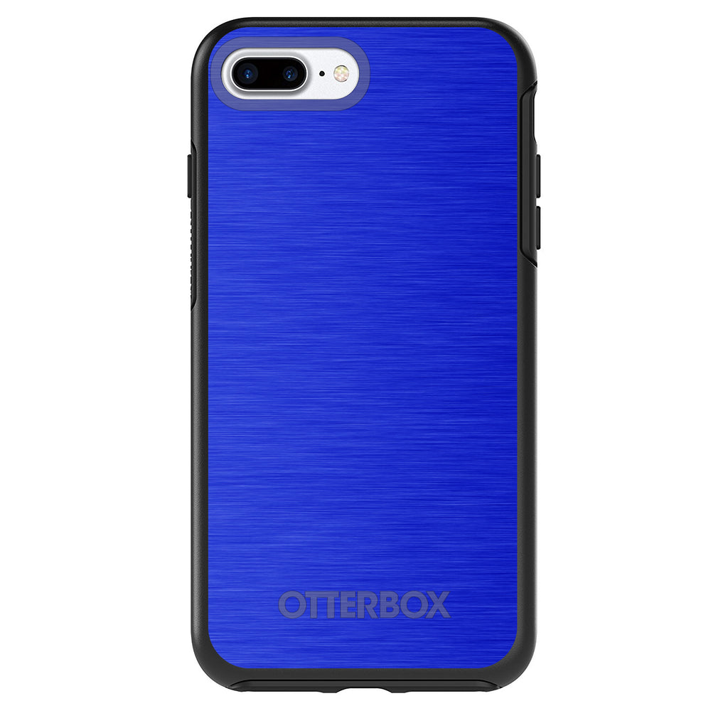 Blue Stainless Steel Print OtterBox Symmetry Case for iPhone & Galaxy, view 2