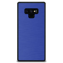 DistinctInk® Hard Plastic Snap-On Case for Apple iPhone or Samsung Galaxy - Blue Stainless Steel Print
