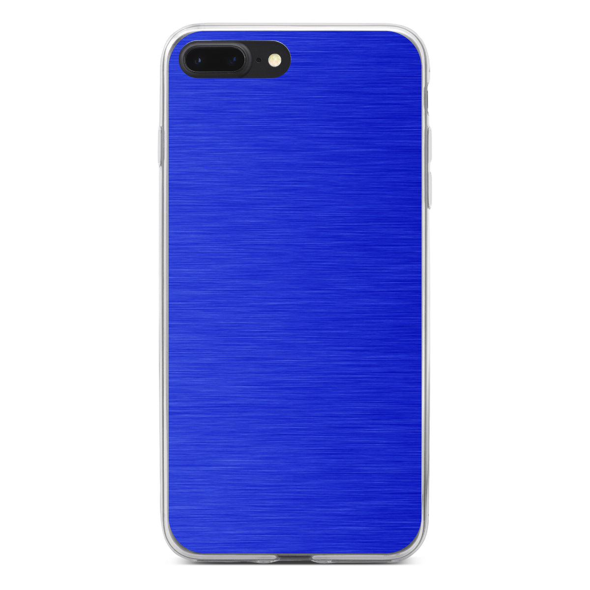 Blue Stainless Steel Image Print Clear Shockproof iPhone Case, view 6