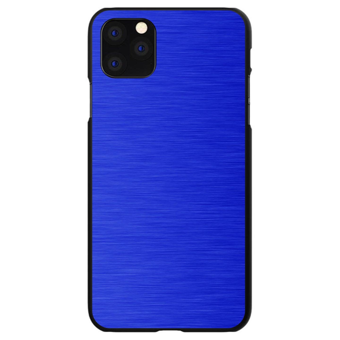 DistinctInk® Hard Plastic Snap-On Case for Apple iPhone or Samsung Galaxy - Blue Stainless Steel Print
