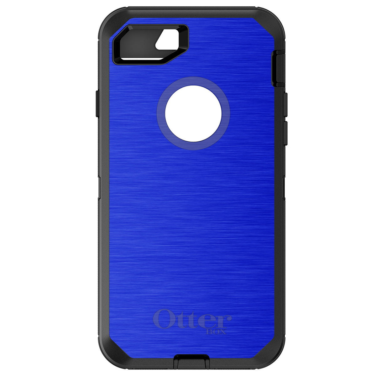 Blue Stainless Steel Print OtterBox Defender Case for iPhone & Galaxy
