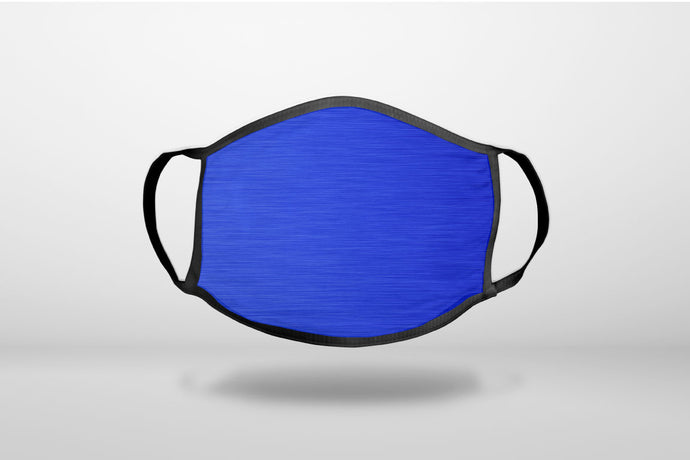 Blue Stainless Steel Image Print - 3-Ply Reusable Soft Face Mask Covering, Unisex, Cotton Inner Layer