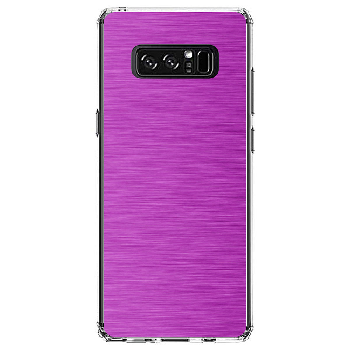 Hot Pink Stainless Steel Image Print Clear Shockproof iPhone Case, view 12