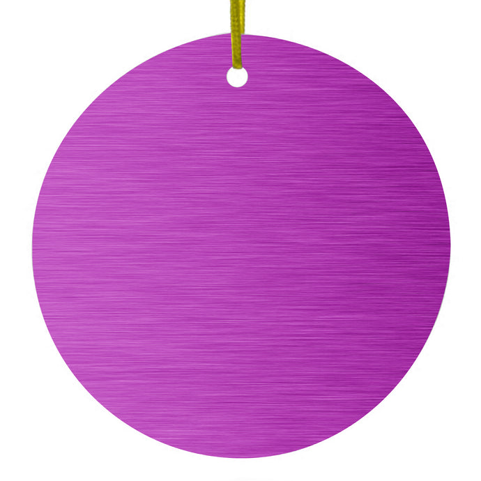 Hot Pink Stainless Steel Image Print Ceramic Ornament