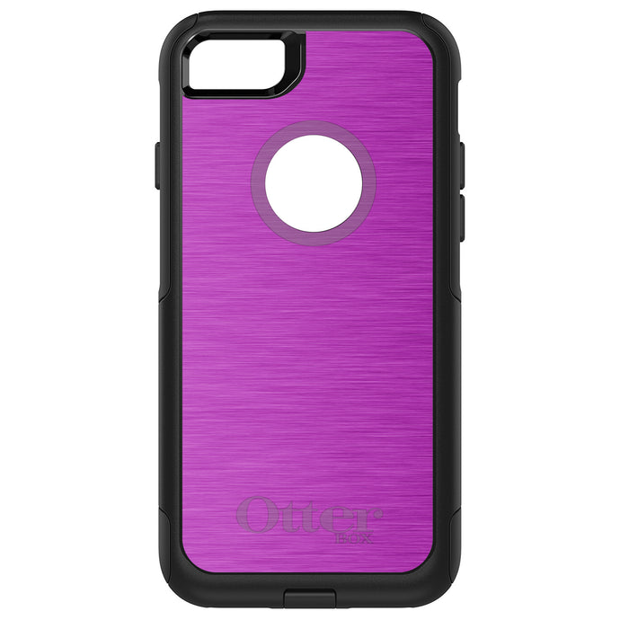 DistinctInk OtterBox Commuter Series Case for Apple iPhone or Samsung Galaxy - Hot Pink Stainless Steel Print